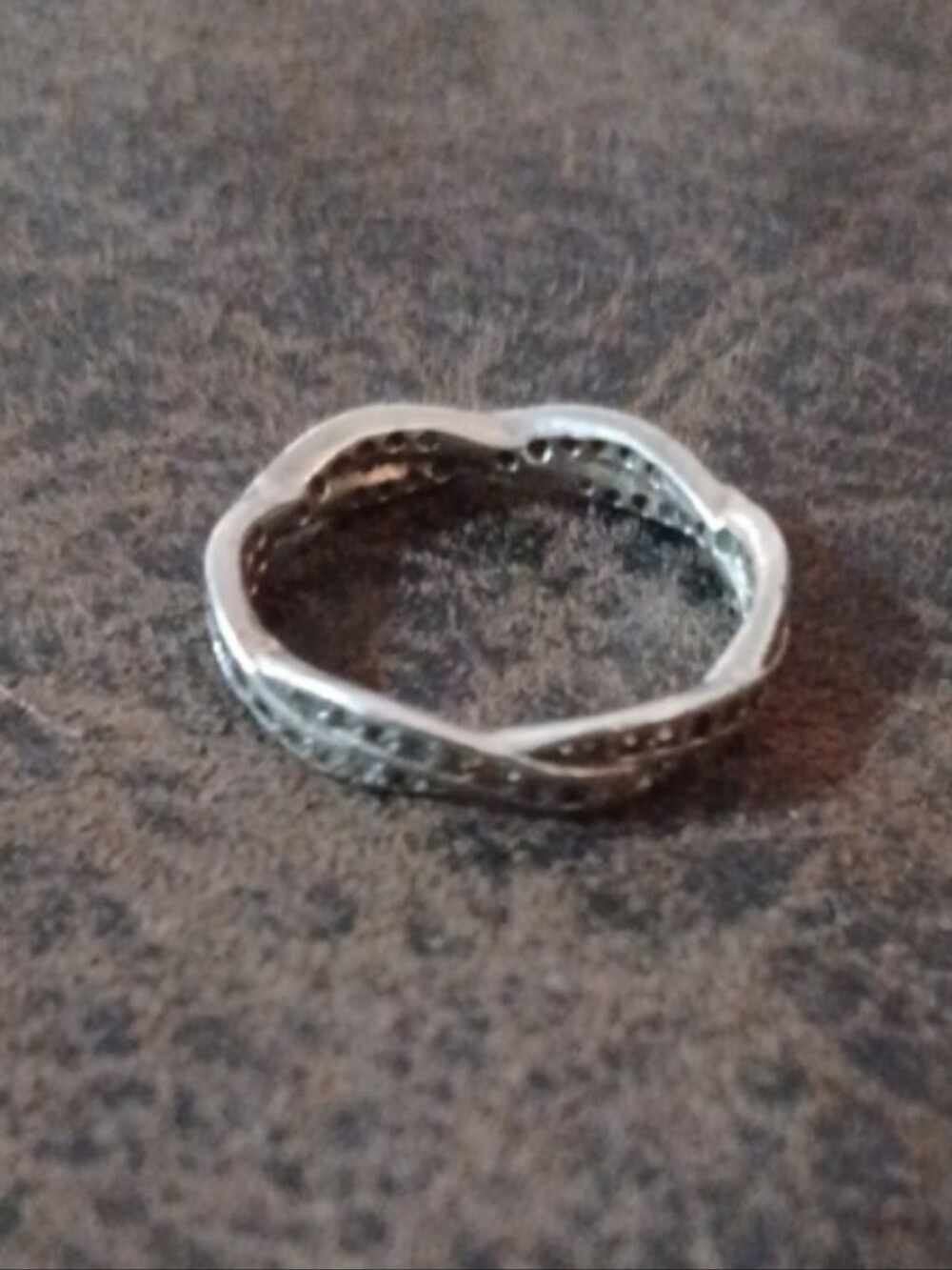 $4 Add-on Silver-Tone Twisted Band Ring